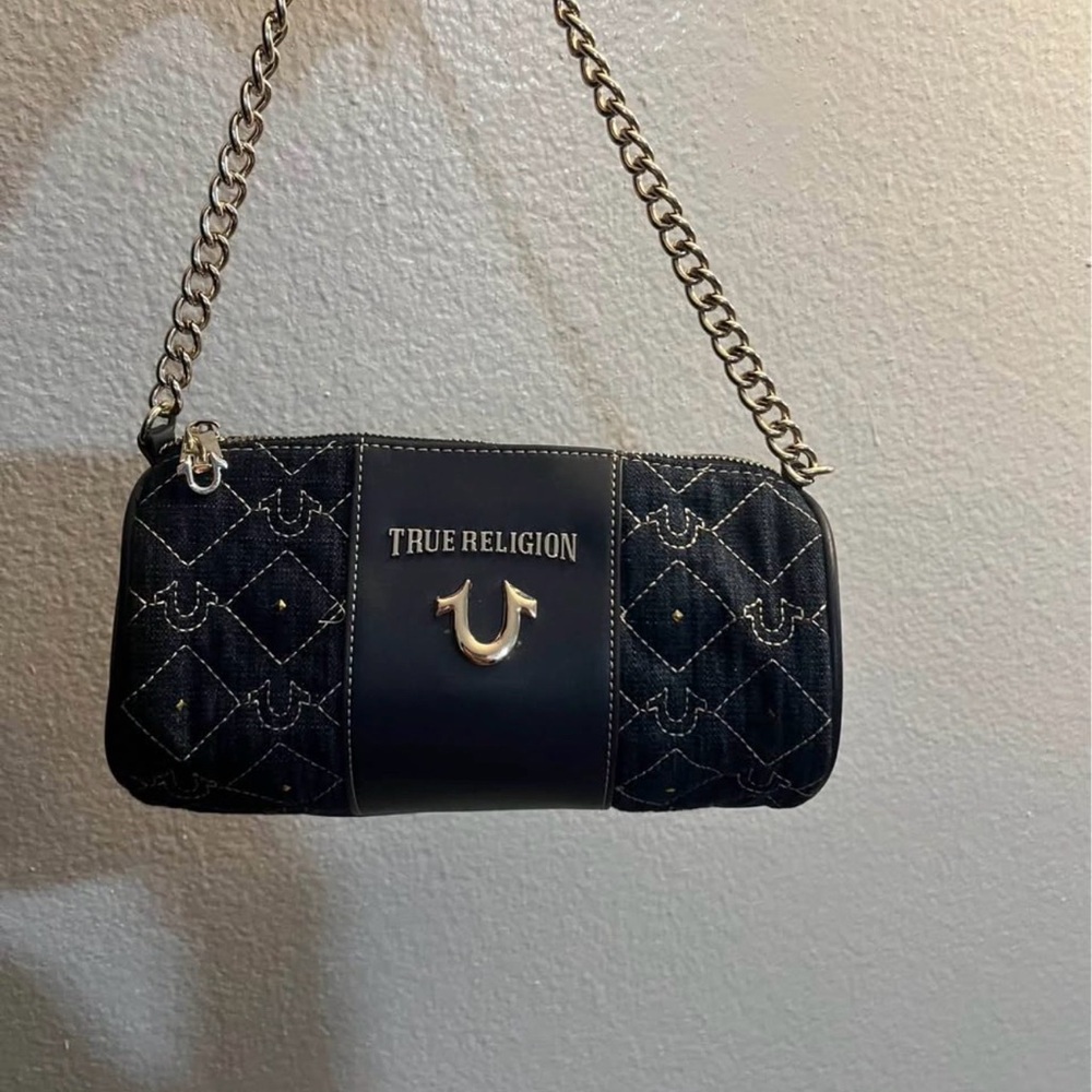 True Religion Black Quilted Shoulder Bag